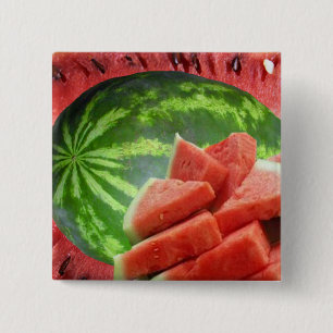 Watermelon 15 Cm Square Badge