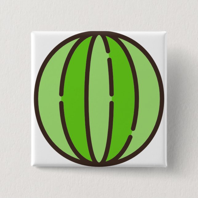 watermelon 15 cm square badge (Front)