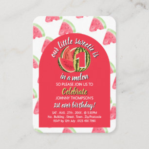 Watermelon, 1 in a Melon, Birthday Handout Tickets