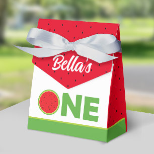 Watermelon 1st Birthday Party Gable Box for girl