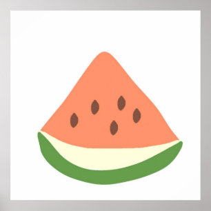 watermelon abstract art poster