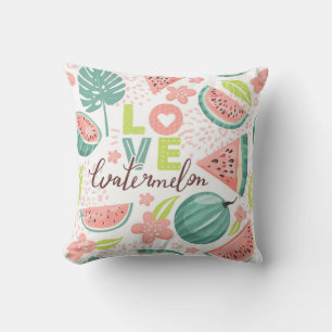 Watermelon and Flowers Cushion