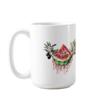 Watermelon and olive leaves- Palestinian Mug