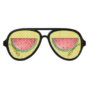 Watermelon and Polks Dots Aviator Sunglasses