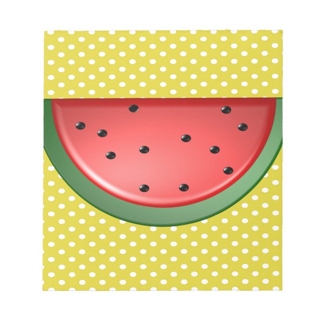 Watermelon and Polks Dots Notepad (Front)