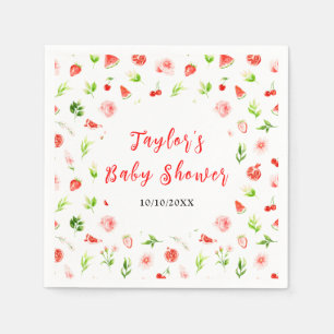 Watermelon and Pomegranate Baby Shower Napkin
