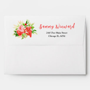 Watermelon and Pomegranate Bridal Shower Envelope