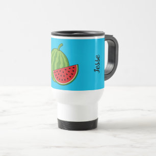 Watermelon and Slice   Add Your Name Travel Mug