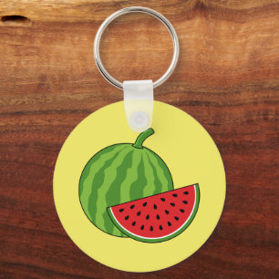 Watermelon and Slice Personalise Key Ring