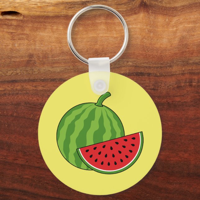 Watermelon and Slice Personalise Key Ring (Back)