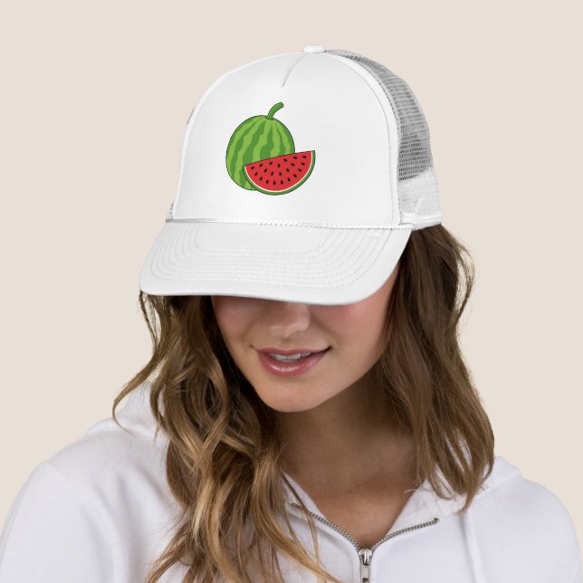 Watermelon and Slice Trucker Hat (In Situ)