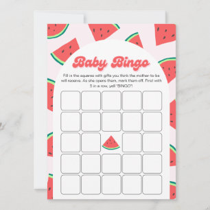 Watermelon Baby Shower Bingo Game Card