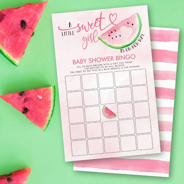 Watermelon Baby Shower Bingo Shower Games (Creator Uploaded)