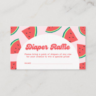 Watermelon Baby Shower Diaper Raffle Ticket Enclosure Card