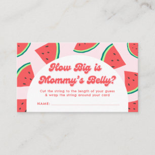 Watermelon Baby Shower How Big is Mummy's Belly Enclosure Card