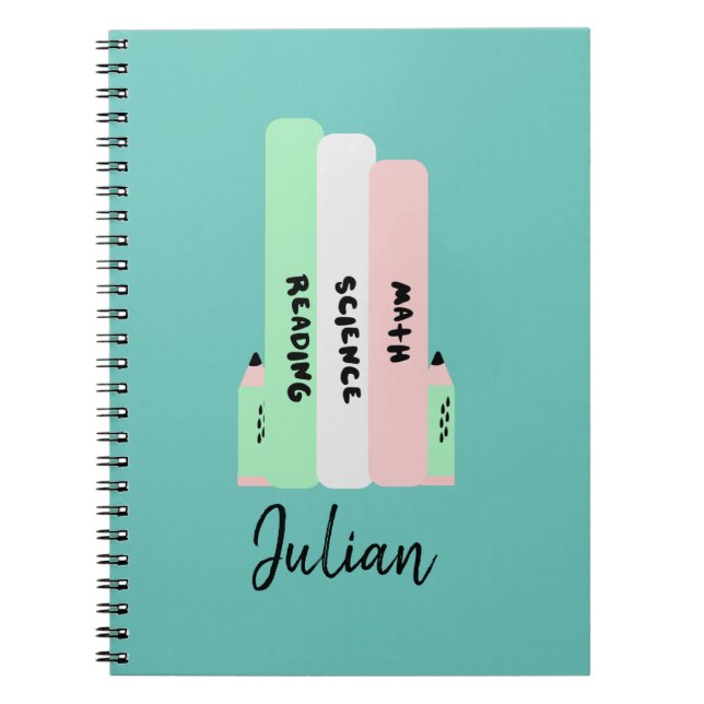 Watermelon Back to School Kids Name   Notebook (Front)
