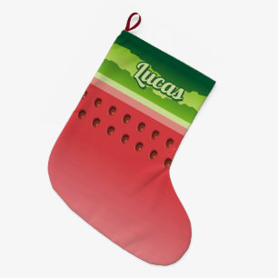 Watermelon Background Christmas Stocking
