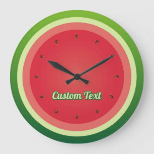 Watermelon Background Large Clock