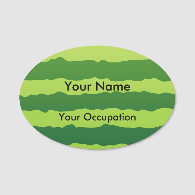 Watermelon Background Name Tag (Front)