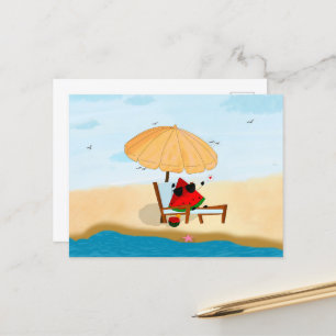 watermelon beach summer vacation holiday postcard