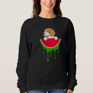 Watermelon Beagle Dog Summer Fruit Sweatshirt