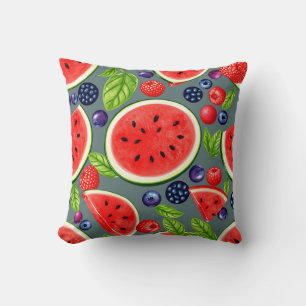 Watermelon Berry Summer Pattern Cushion