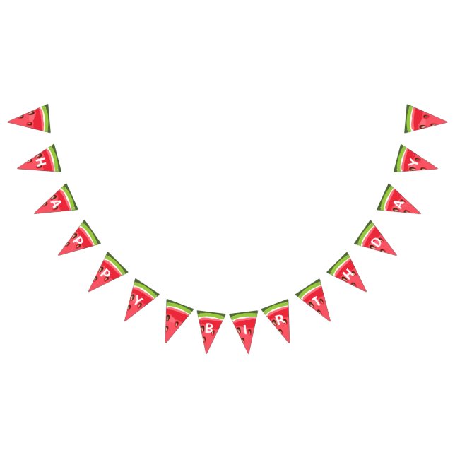 Watermelon birthday bunting Melon party Summer Bunting (All)