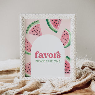 Watermelon Birthday Favours Sign