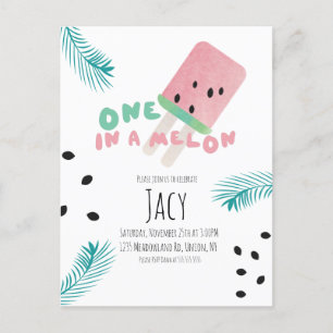 Watermelon Birthday Girl / One in a Melon Postcard