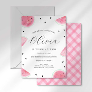 Watermelon Birthday Invitation