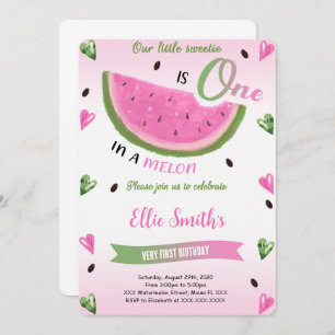Watermelon Birthday Invitation
