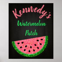 Watermelon birthday Poster, Welcom Sign
