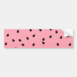 Watermelon Black Seeds Summer Vibes Juicy Pink Bumper Sticker