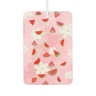Watermelon Bloom – Fun Summer Floral Pattern" Car Air Freshener