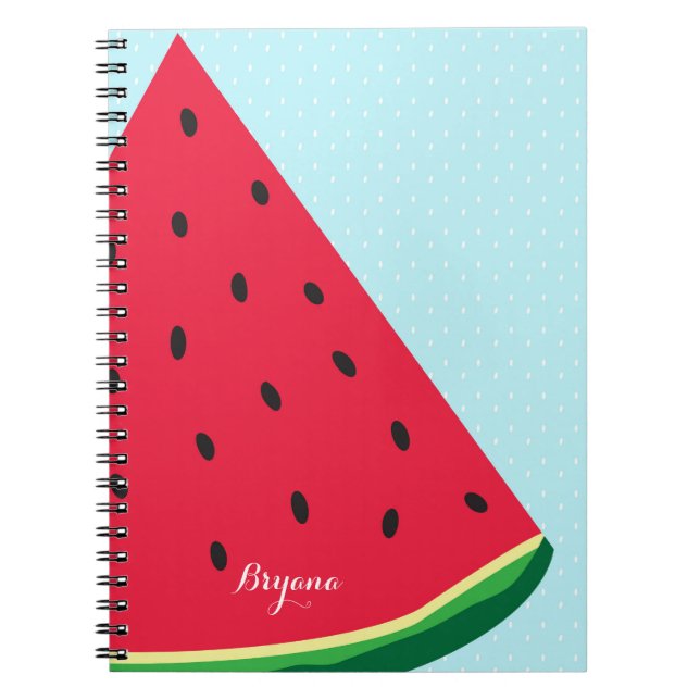 Watermelon Blue Fun Summertime Custom Journal (Front)