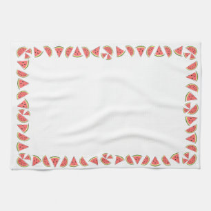 Watermelon Border kitchen towel
