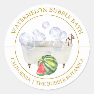 Watermelon Bubble Bath label