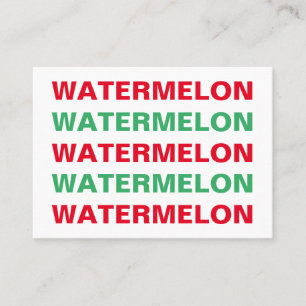Watermelon  business card