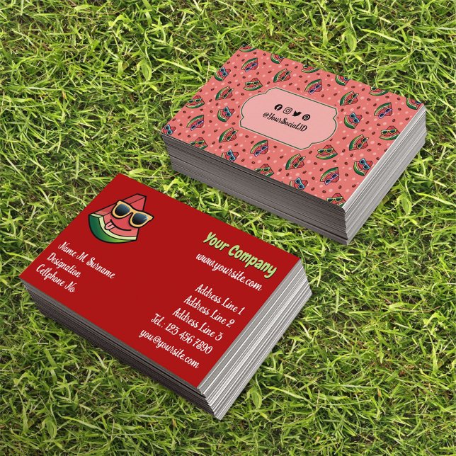 Watermelon Cartoon Business Card (Creator Uploaded)