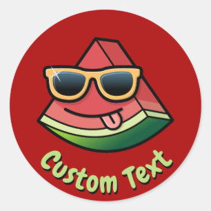 Watermelon Cartoon Classic Round Sticker