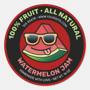Watermelon Cartoon Label