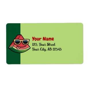 Watermelon Cartoon Label
