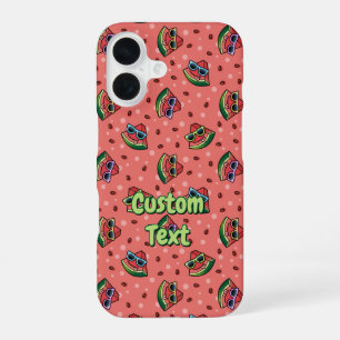 Watermelon Cartoon Pattern iPhone 16 Case