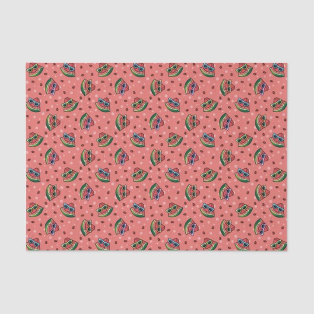 Watermelon Cartoon Pattern Tissue Paper (Front)