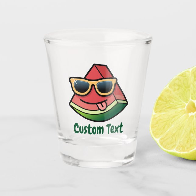 Watermelon Cartoon Shot Glass (Front)