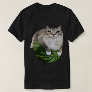 Watermelon Cat Funny Meme Kitty Art T-Shirt