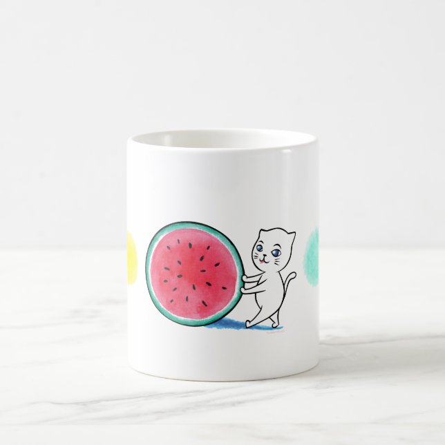 Watermelon Cat Mug Cup (Center)