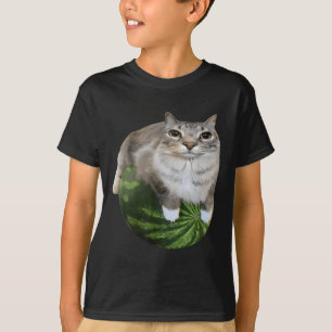Watermelon Cat Silly Cat Meme T-Shirt