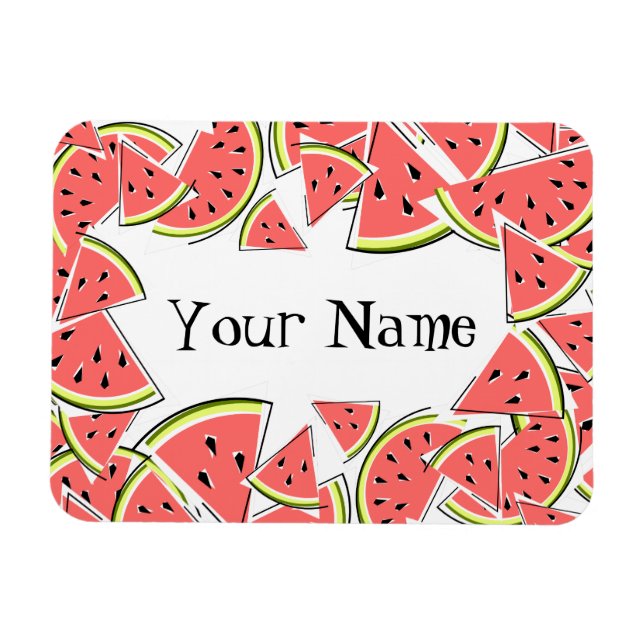 Watermelon Centre Name Magnet (Horizontal)
