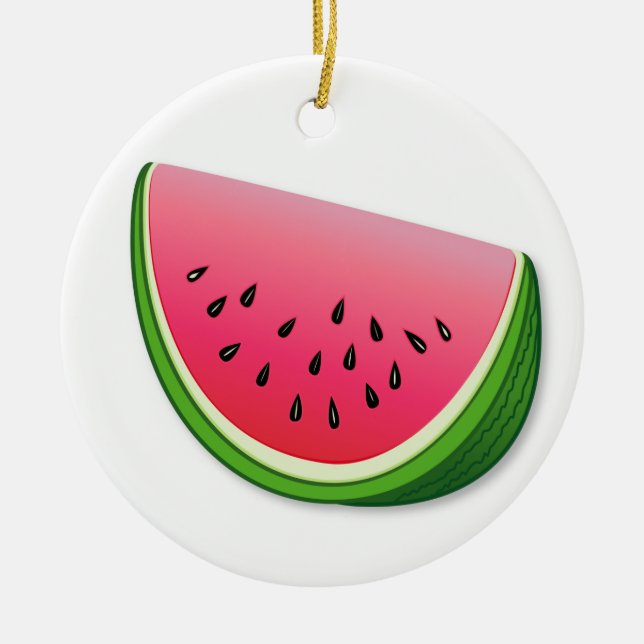 Watermelon  ceramic tree decoration (Front)